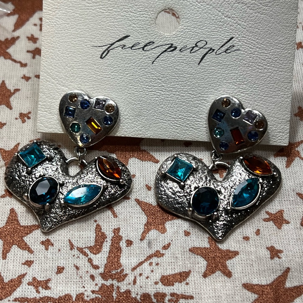 Free People Multicolor Heart Earrings - Picture 4 of 8